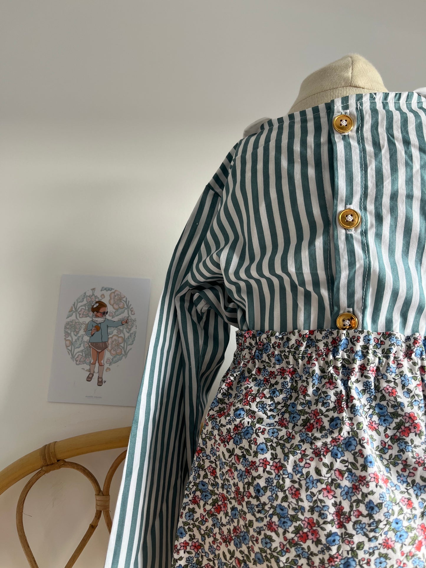 Blouse col brodé