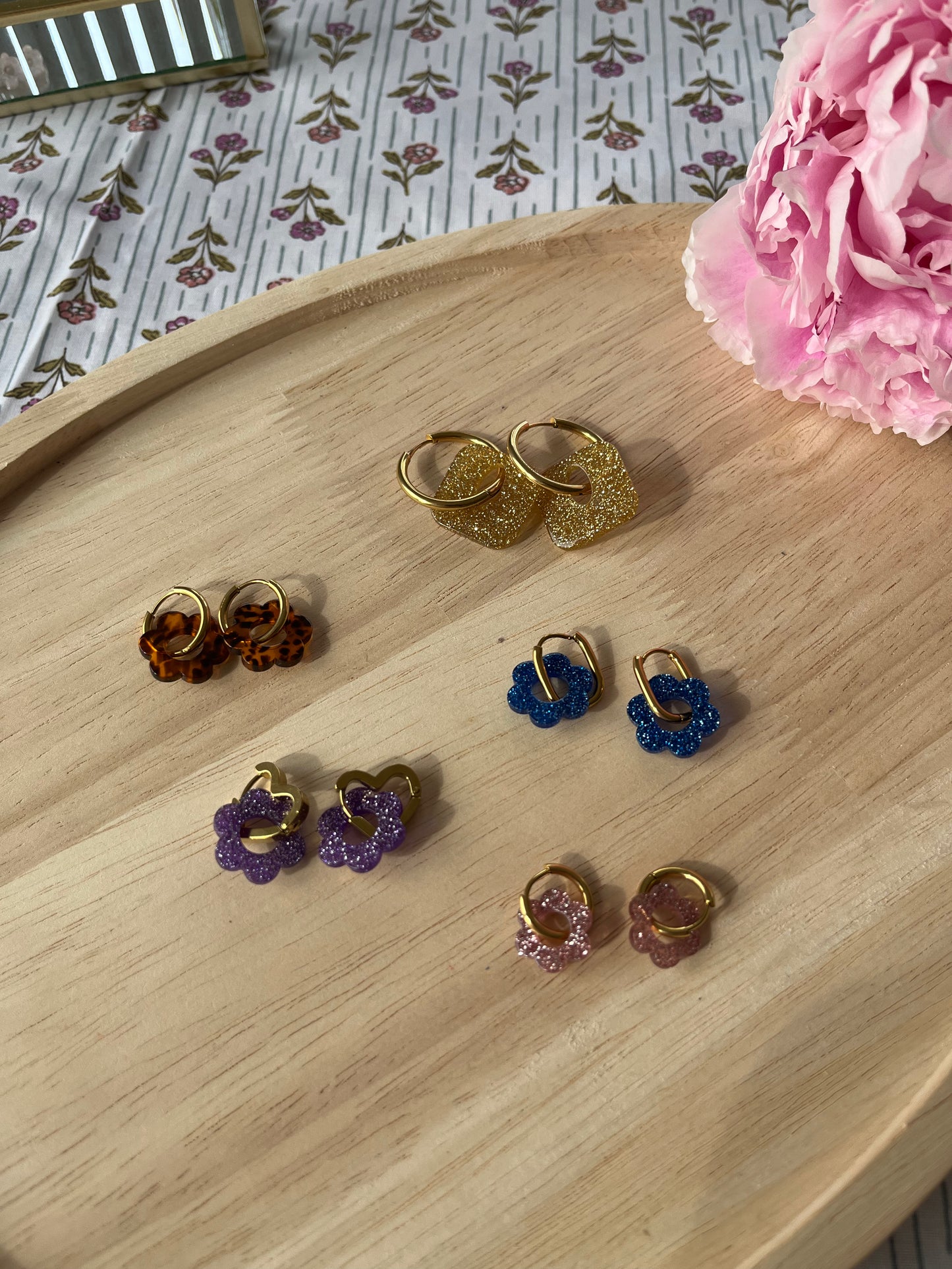 Boucle d'oreille fleur
